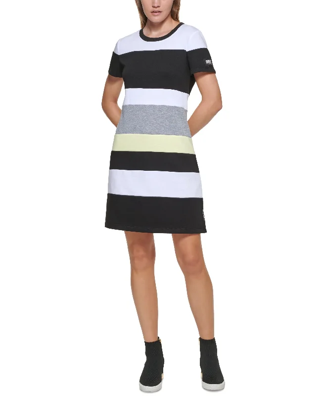 Savings Bonanza DKNY Jeans Striped Mini Dress