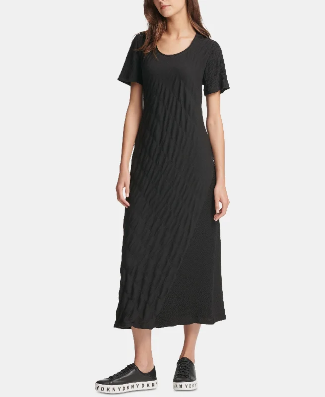 New Markdowns DKNY Textured Midi Dress