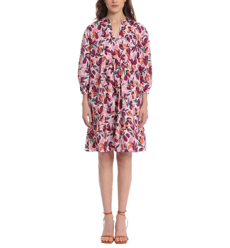 Hot Deal Donna Morgan Printed Cotton A Line Dress
