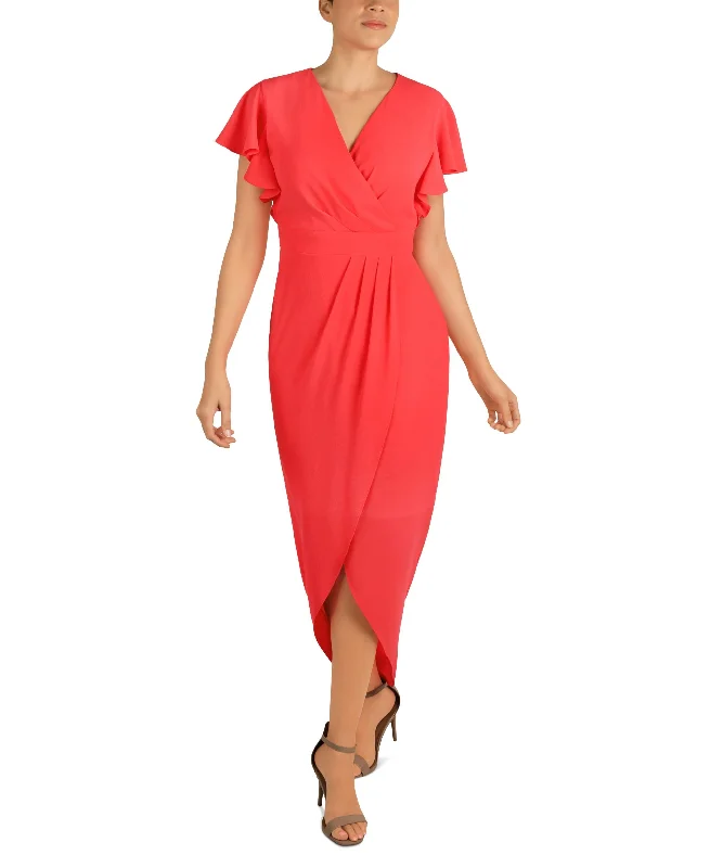Unbeatable Prices Donna Ricco Ruffled Sleeve Tulip Hem Dress