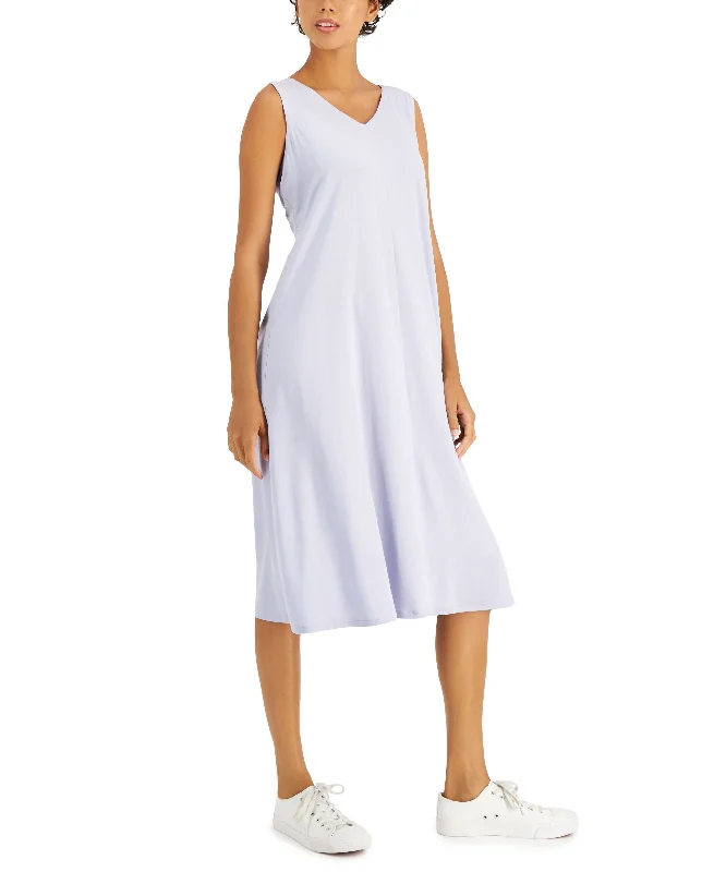 Price Slash Eileen Fisher V Neck Sleeveless Dress