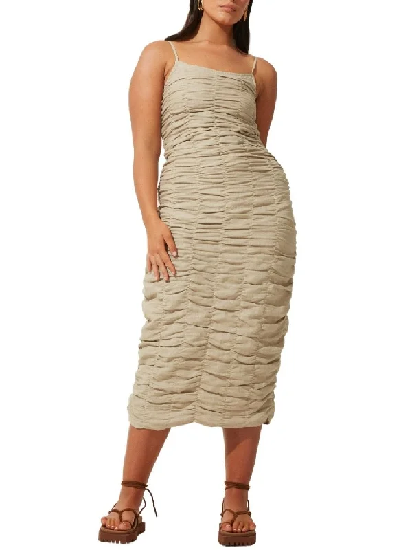 Reduced Prices Flax Linen Gathered Dress