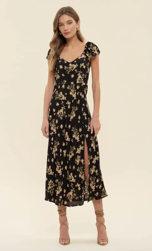 Final Clearance Floral Grace Midi Dress