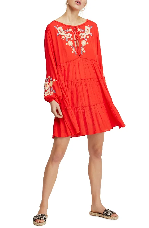 Discount Deals Free People Spell On You Embroidered Keyhole Dress
