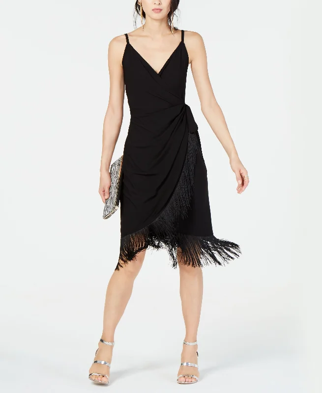 Midnight Madness Fringe Trim Dress