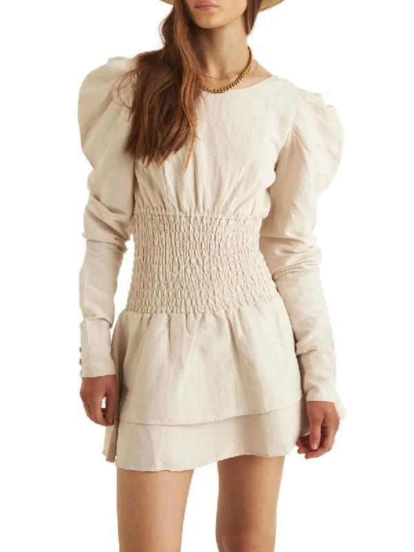 Price Reduction Grasslands Mini Dress Creme