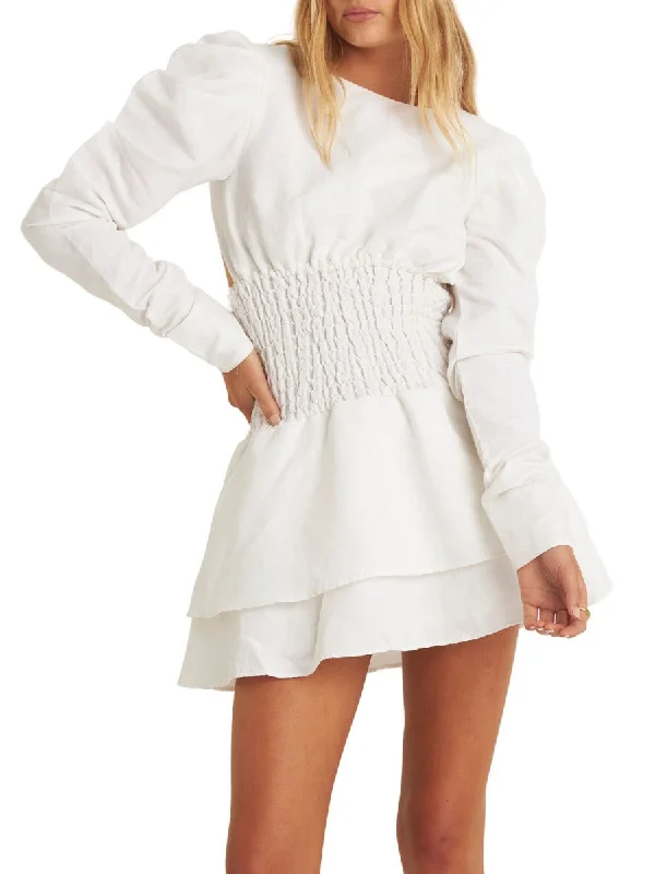 Price Cut Grasslands Mini Dress White