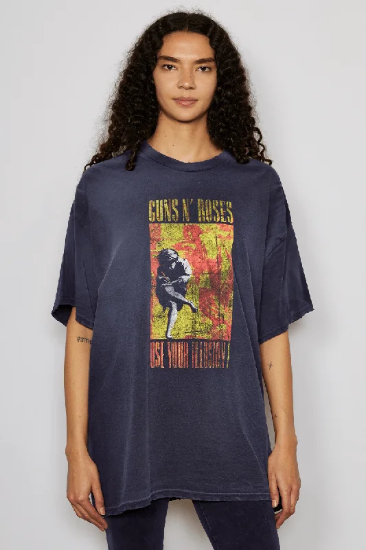 Major Savings Guns N Roses Illusion Oversized Tee