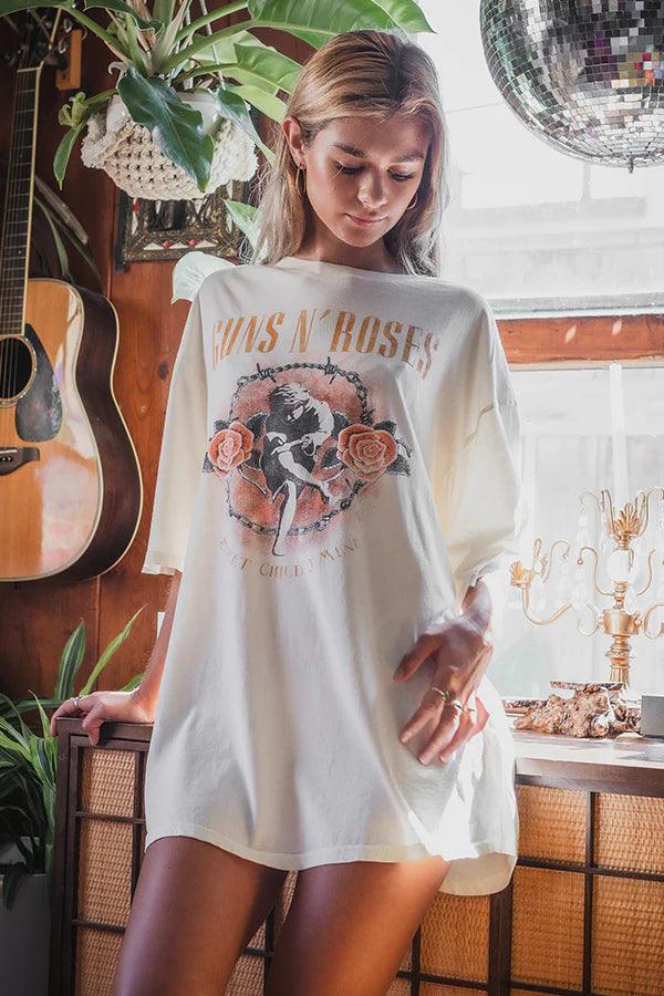 Price Reduction Guns N Roses Sweet Child O' Mine Oversized Tee Dress