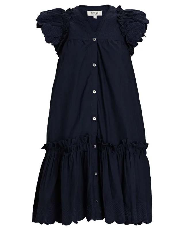 Closeout Sale Heidi Heart Dress - Navy