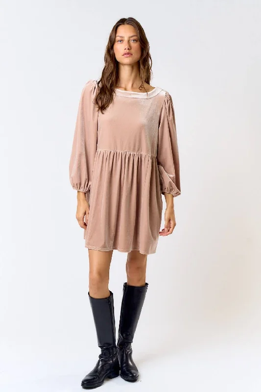 Super Sale Velvet Vibes Babydoll Dress