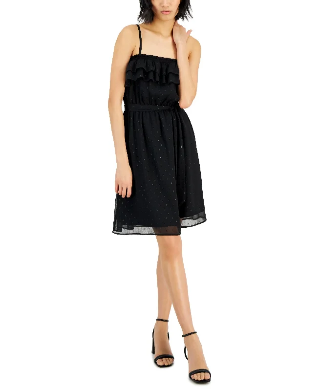 Super Sale INC International Concepts Clip Dot Ruffled Dress