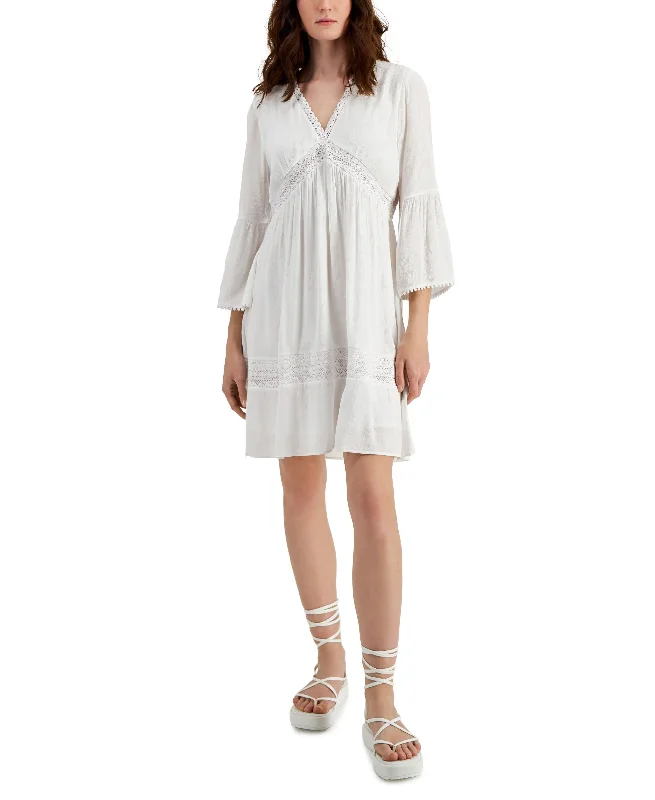 Price Cut INC International Concepts Womens Crochet Trim Dress