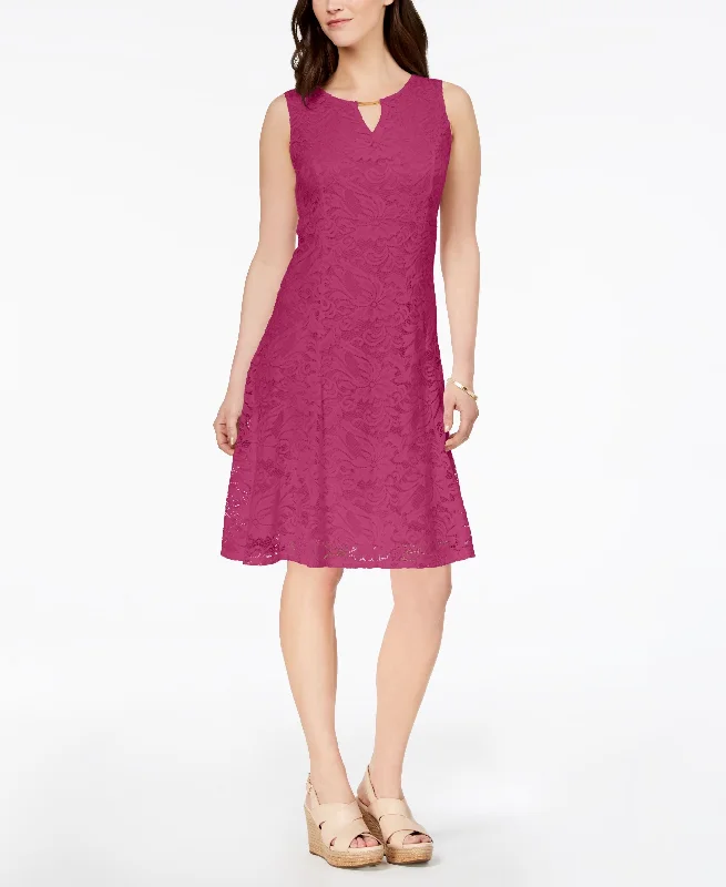 Best Bargains JM Collection Floral Lace A Line Dress
