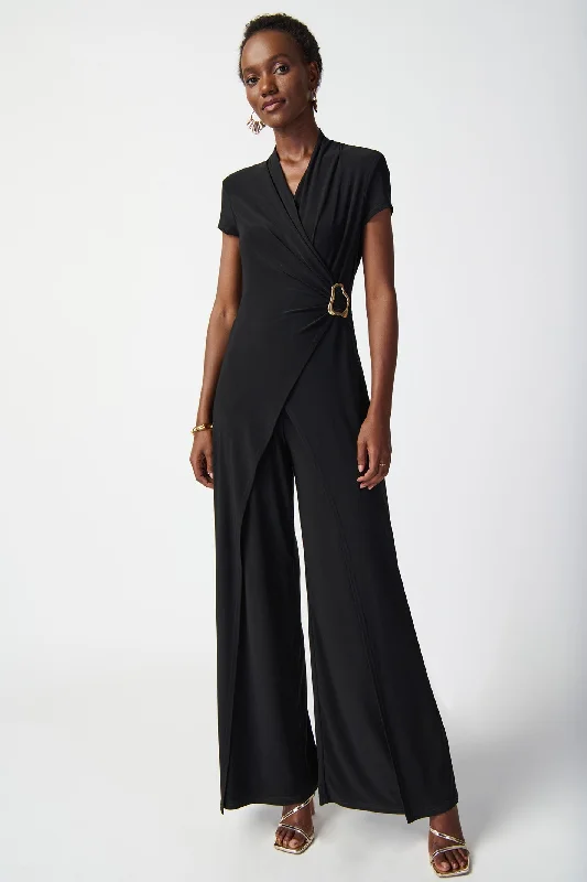 Savings Event Joseph Ribkoff 241139 Black Evening Jumpsuit