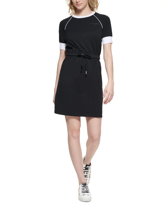 Weekend Flash Sale Karl Lagerfeld Paris Drawstring Short Sleeve Dress