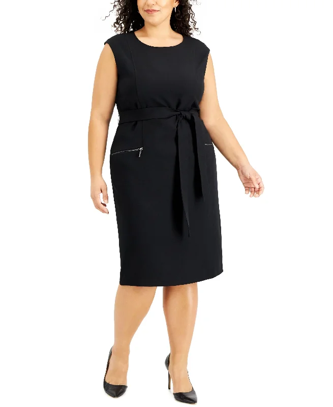 Clearance Event Kasper Plus Size Belted Sheath Dress