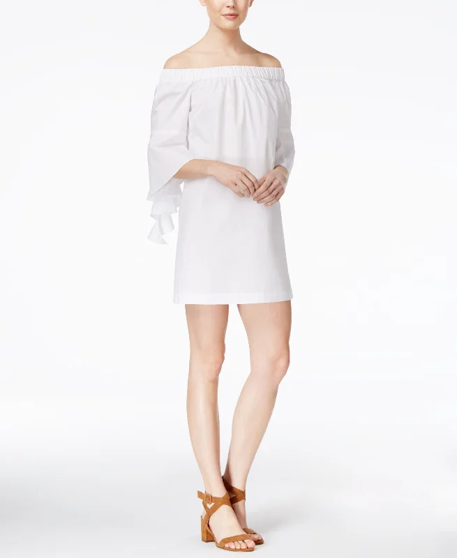 Early Access Kensie Oxford Cotton Off The Shoulder Dress
