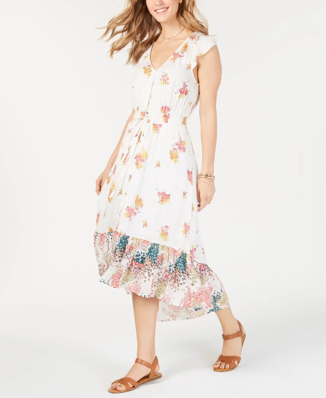 Price Blitz Lucky Brand Felice Floral Print High Low Dress