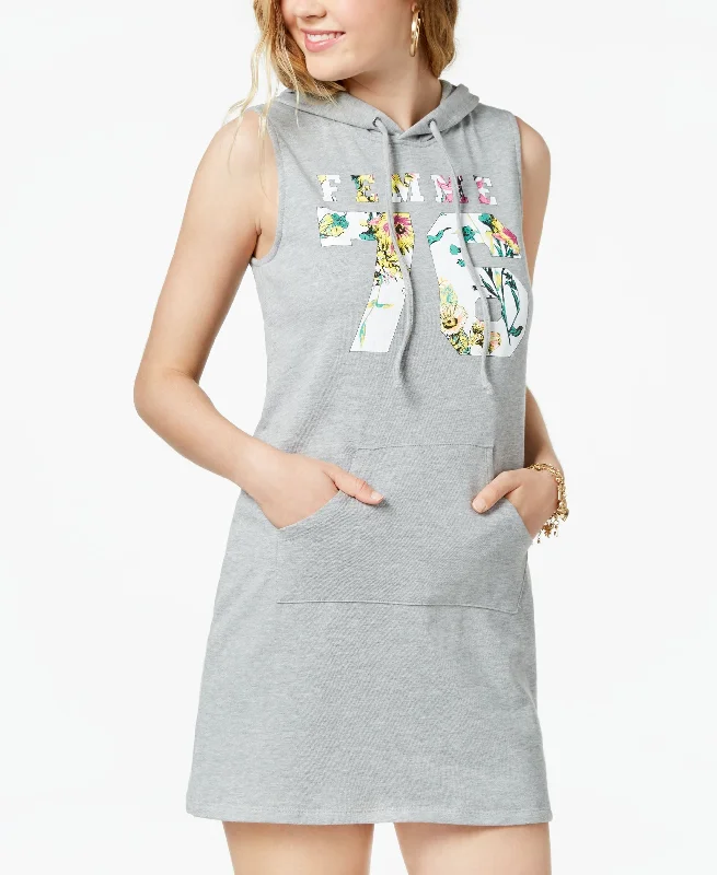 Act Now Juniors' Printed Hoodie Dress