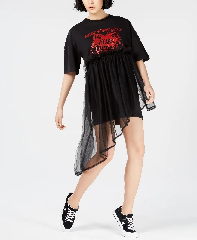 Best Seller Nicopanda Asymmetrical Tulle T-Shirt Dress