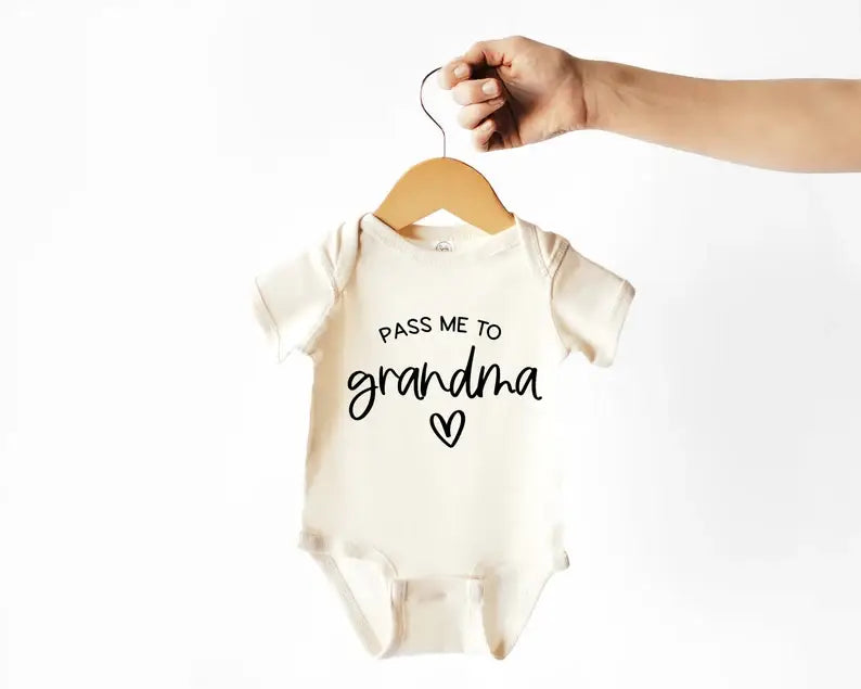 Deal Frenzy Pass Me to Grandma Baby Bodysuit | New Baby Gifts