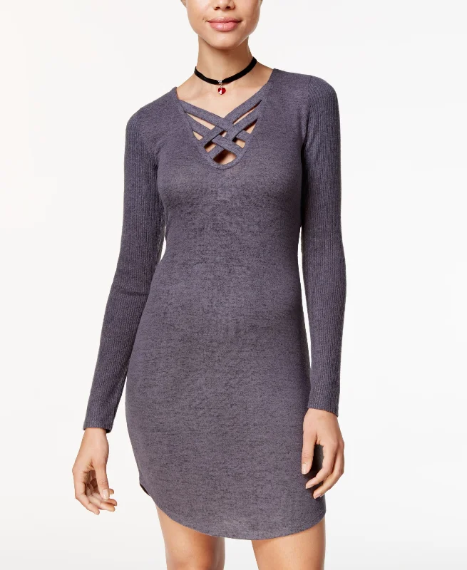 Special Savings Planet Gold Juniors Crisscross Bodycon Dress