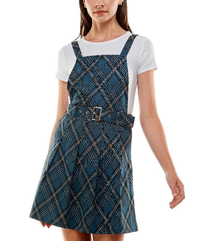 Bargain Blast Planet Gold Juniors' Plaid Jumper