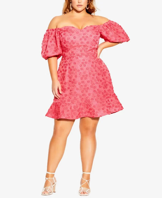 Limited Time Offer Plus Size Festive Detail Dress