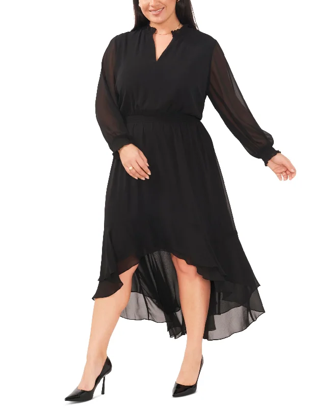 Sale Event Plus Size Smocked-Waist High-Low Dress