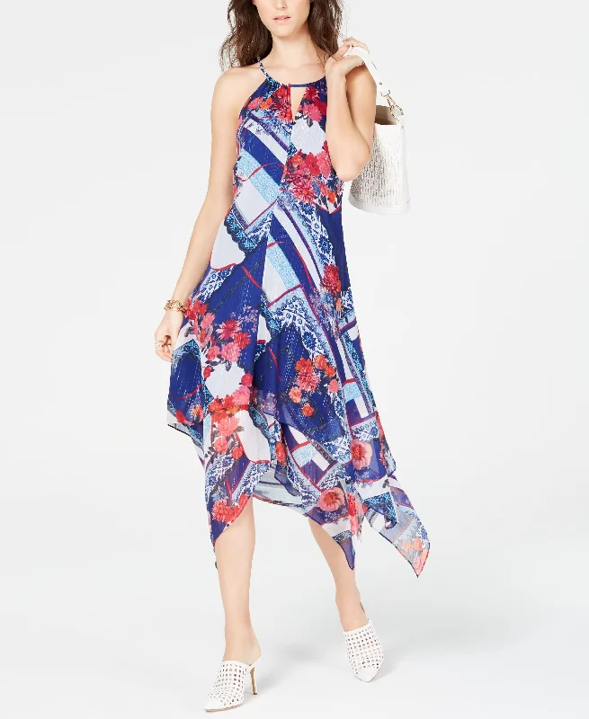 Bargain Prices INC Printed Handkerchief-Hem Dress
