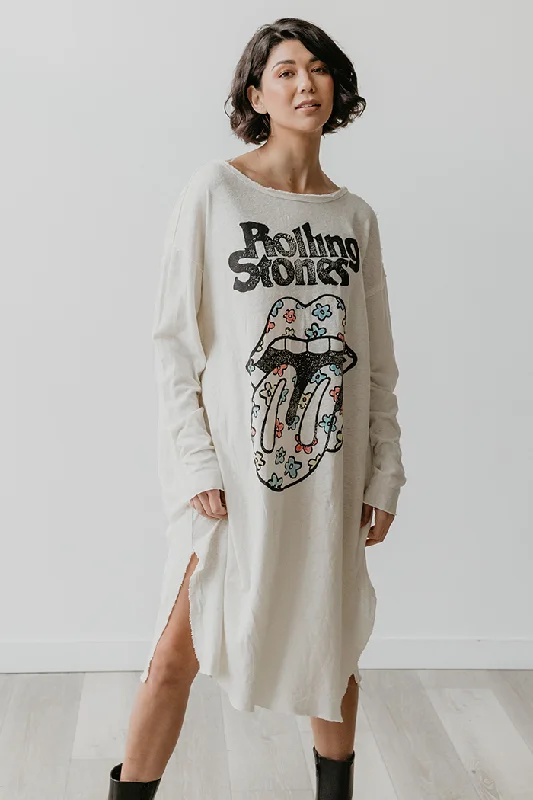 Midnight Madness Rolling Stones Flower Power Dress