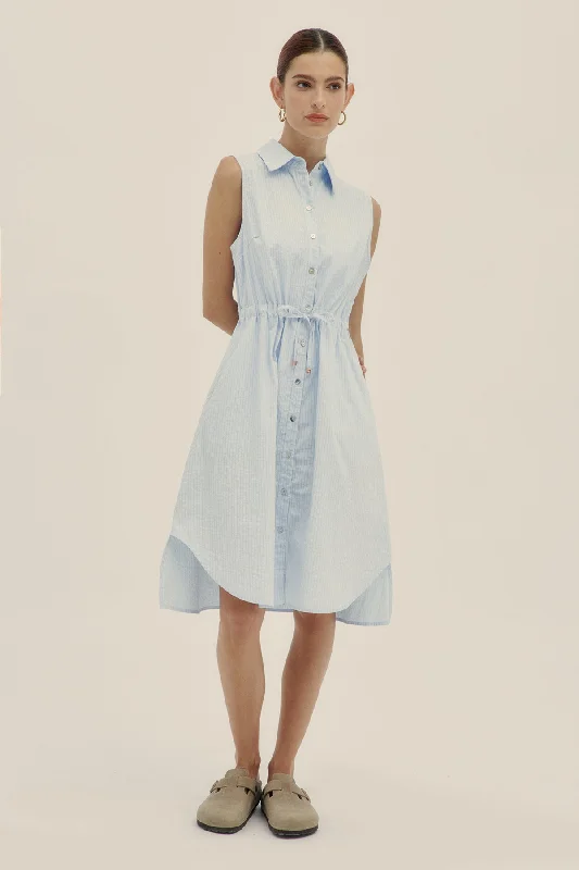 Deal Dash Cotton Poplin Angie Dress Sky Blue