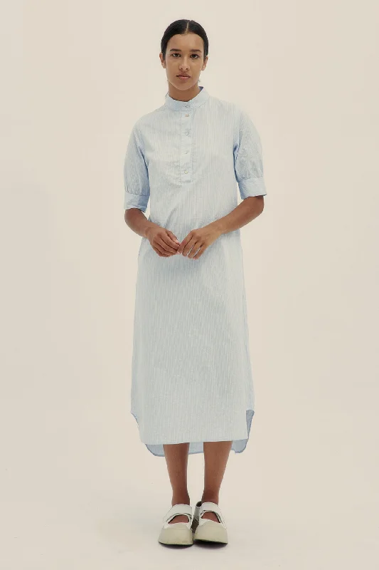 Don't Wait Cotton Poplin Mica Tunic Dress Sky Blue