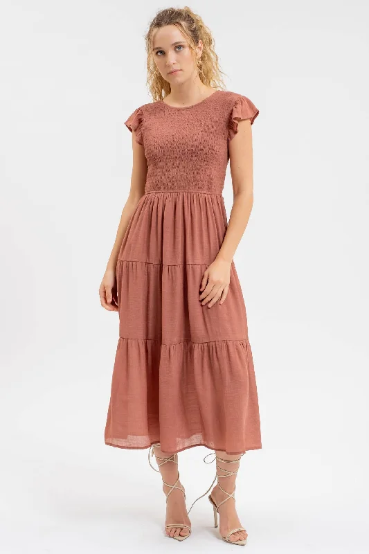Clearance Event Autumn Hues Midi Dress
