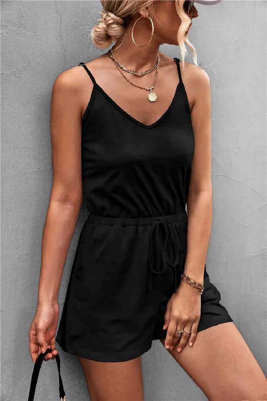Unbeatable Prices Spaghetti Strap V-Neck Pocket Ladies Romper