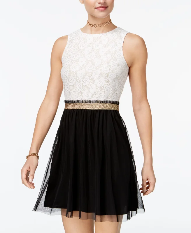 Great Deals Speechless Juniors Lace Fit Flare Dress