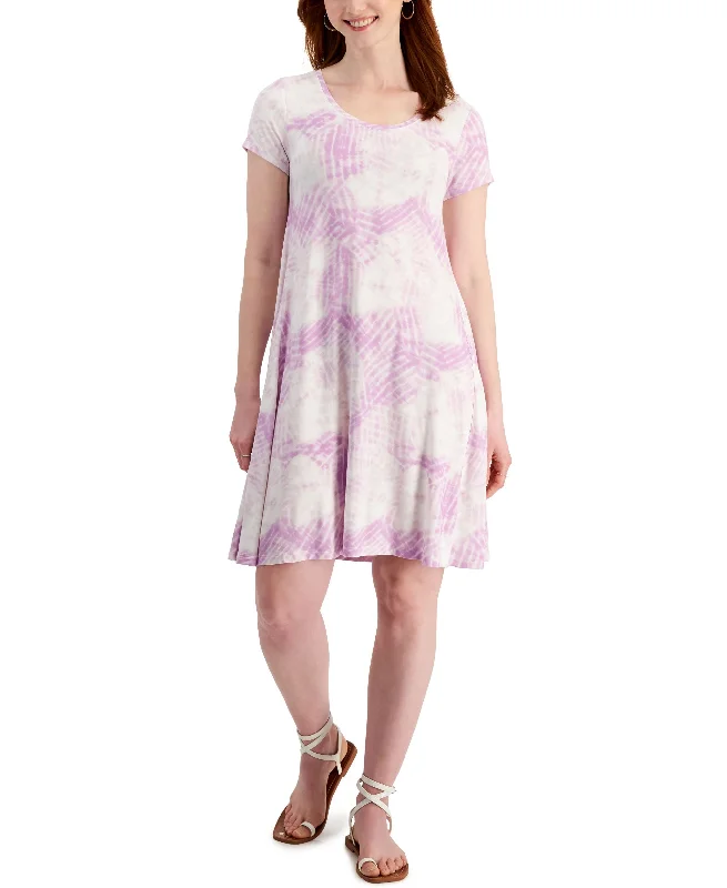 Early Access Style & Co Womens Tie Dyed Print Flip Flop Dress