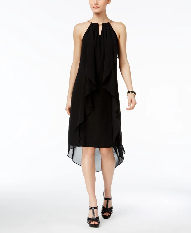 Closeout Sale Thalia Sodi Chain Neck High Low Halter Dress