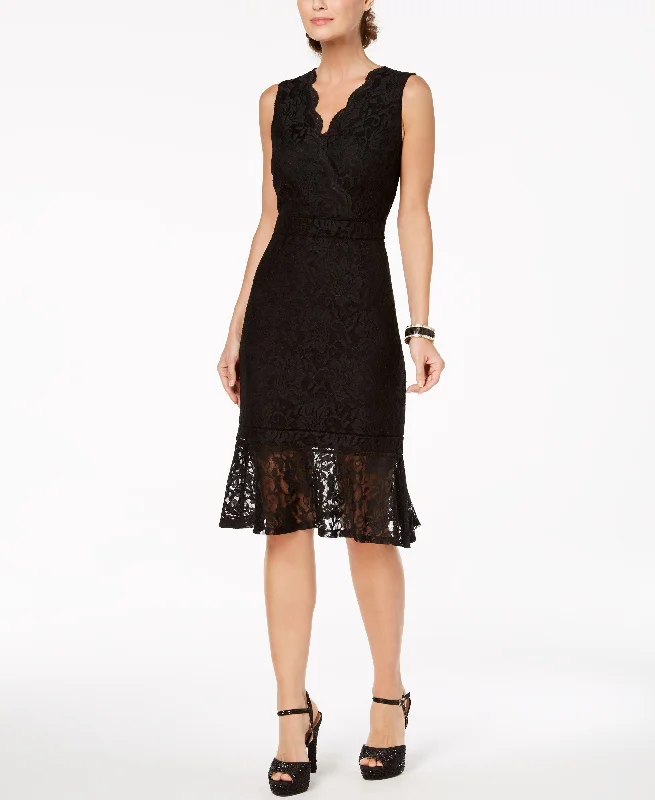 New Deals Thalia Sodi Lace Flounce Hem Dress