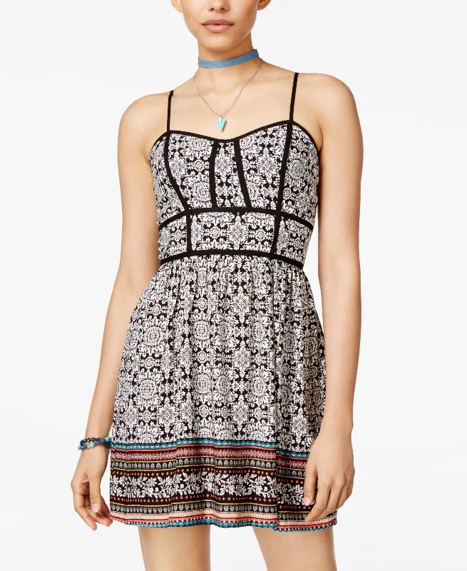 Price Cut Trixxi Juniors Printed Fit Flare Dress