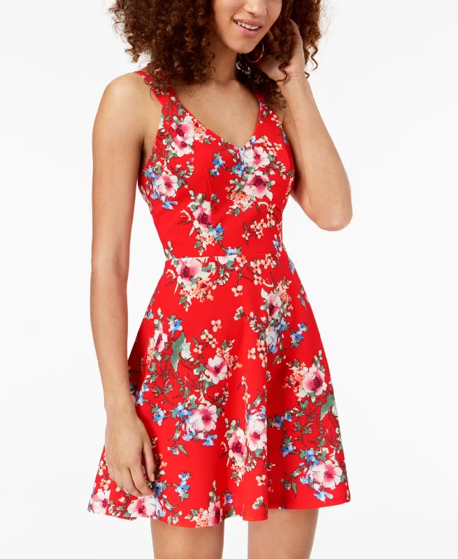 Last Chance Trixxi Juniors Strappy Back Fit Flare Dress