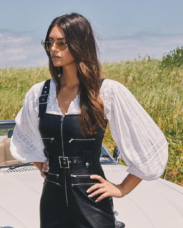 Today’s Deal We Wore What black moto vegan leather overall