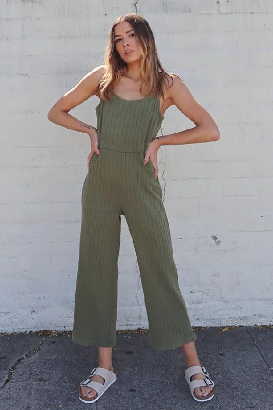 Huge Discounts Olive Happy Jumpsuit