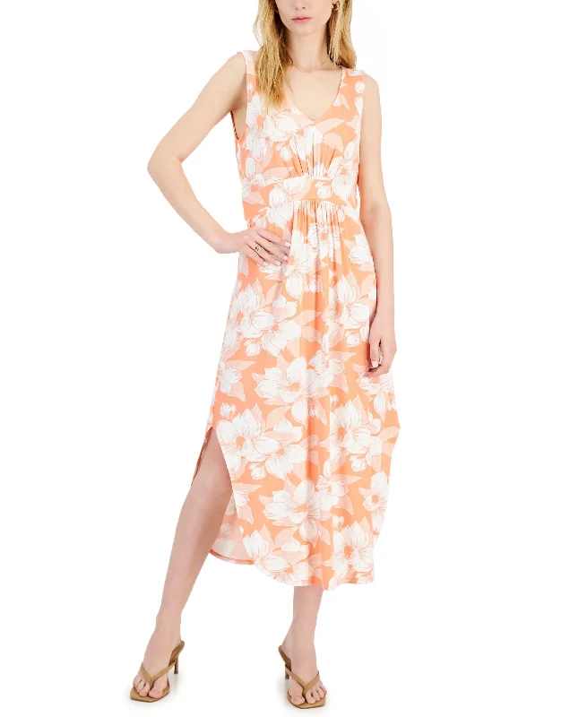 Act Now Willow Drive Floral Print Sleeveless Maxi Dress