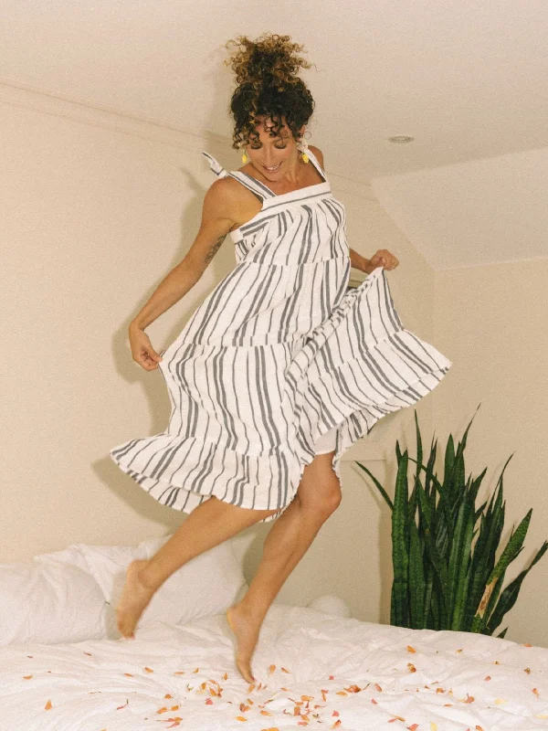 Limited Quantity Jackson Rowe Breeze Dress (Green, White & Stripe)