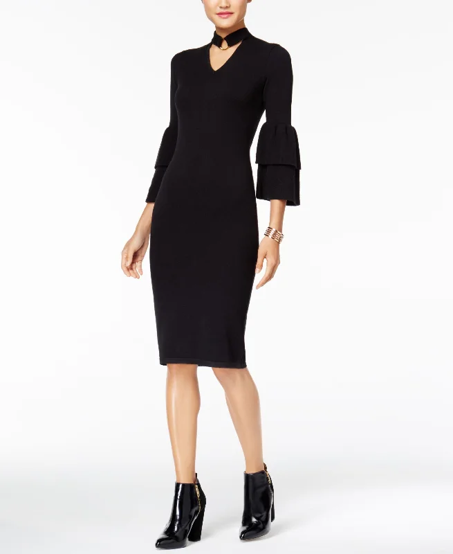 Can't Miss XOXO Juniors Tiered Sleeve Choker Sweater Dress